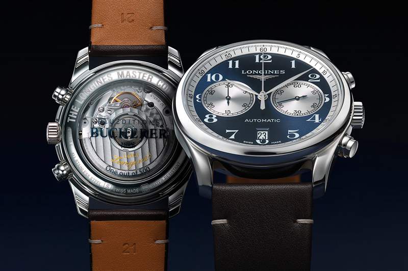 浪琴表大師系列計時碼表寶齊萊藍(lán)色版手表-復(fù)刻表