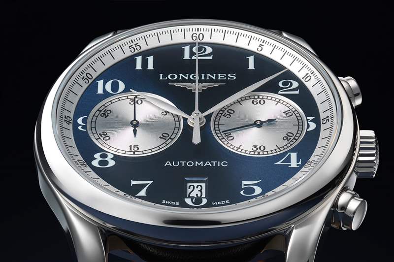 浪琴表大師系列計時碼表寶齊萊藍(lán)色版手表-復(fù)刻表