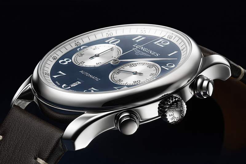 浪琴表大師系列計時碼表寶齊萊藍(lán)色版手表-復(fù)刻表