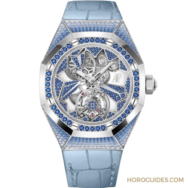 冰藍(lán)版VS.彩虹版，愛彼皇家橡樹概念系列飛行陀飛輪腕表新作寶石滿鑲閃耀登場-復(fù)刻表