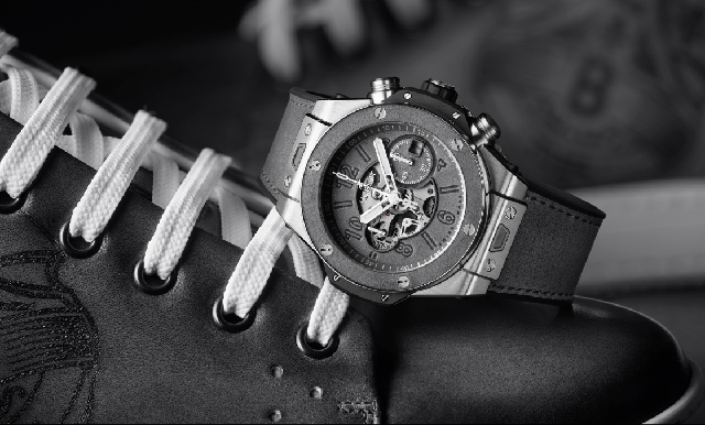 冷調(diào)工業(yè)風(fēng)宇舶HUBLOT Big Bang Unico Berluti冷灰計(jì)時(shí)碼表-復(fù)刻表