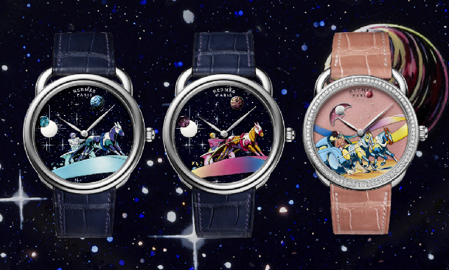 夢幻濾鏡下的美漫英雄！Hermès Arceau Space Derby微繪工藝限量腕表-復刻表