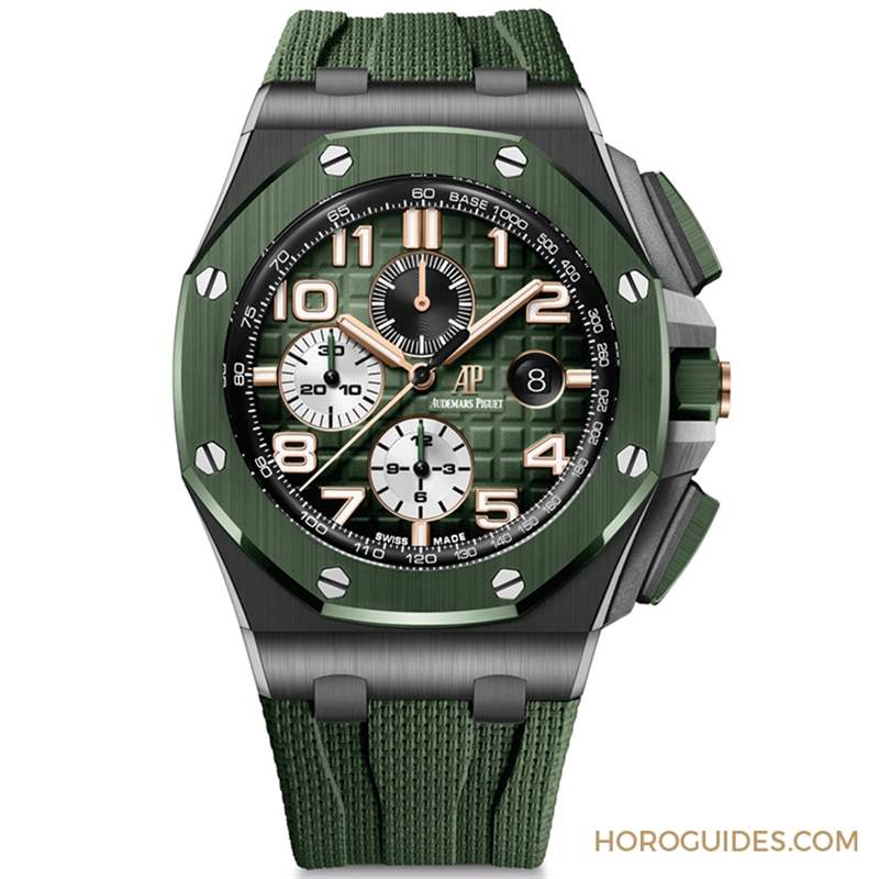 愛(ài)彼皇家橡樹離岸型新款消光黑陶瓷型格上身-復(fù)刻表