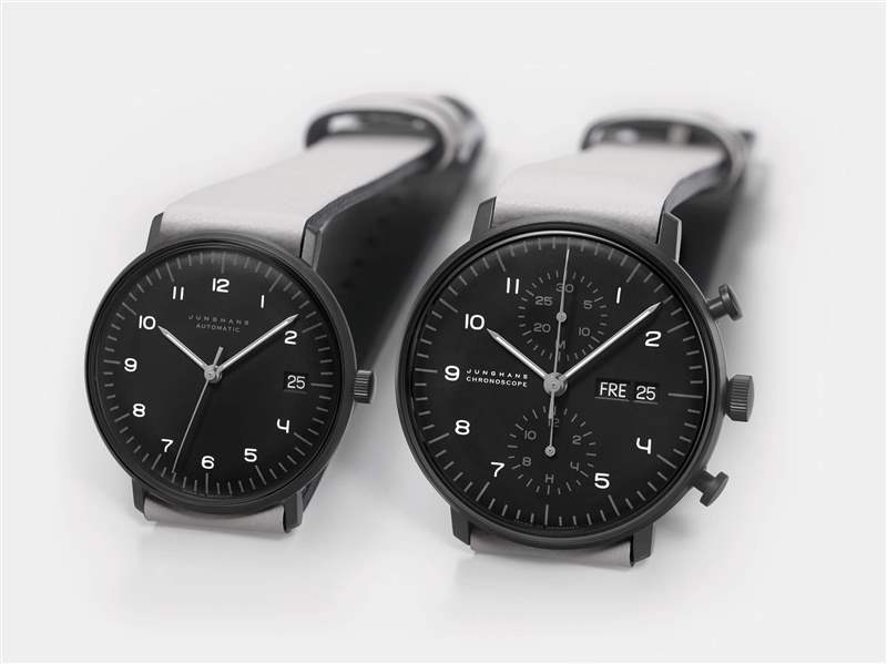 極簡主義德國黑色手表Junghans Max Bill2020年版套裝027/4018.02-復刻表