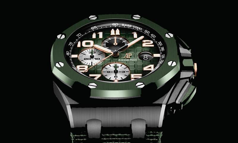 愛(ài)彼皇家橡樹離岸型新款消光黑陶瓷型格上身-復(fù)刻表