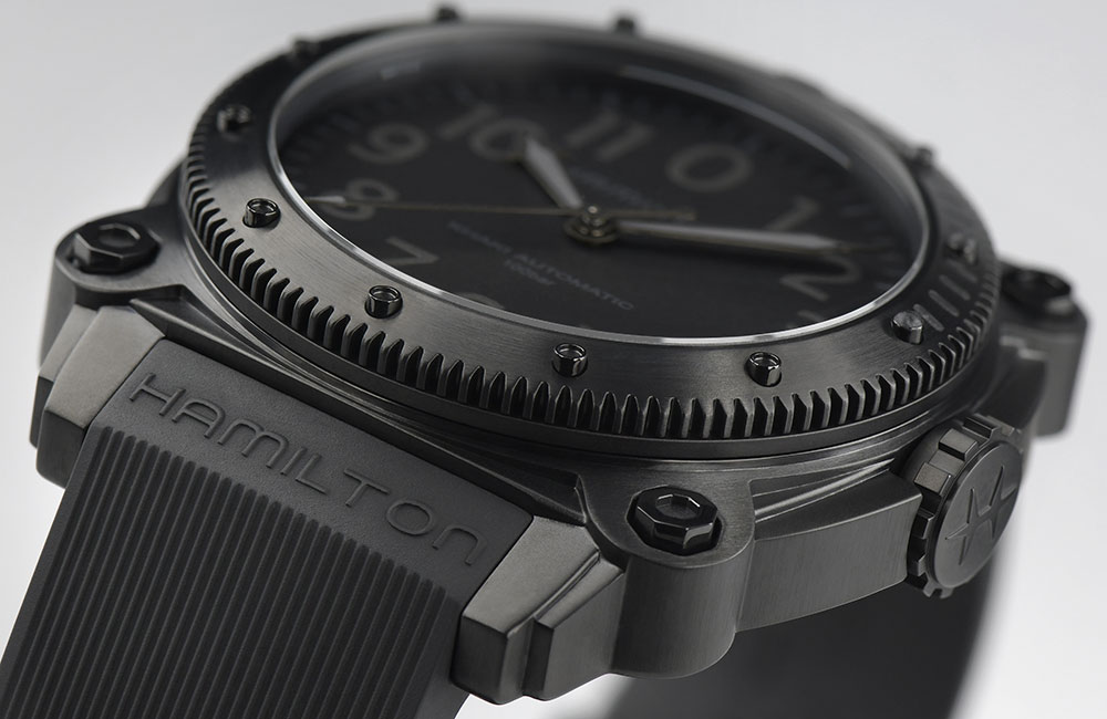 哈密爾頓卡其色海軍零以下鈦金屬-復刻表