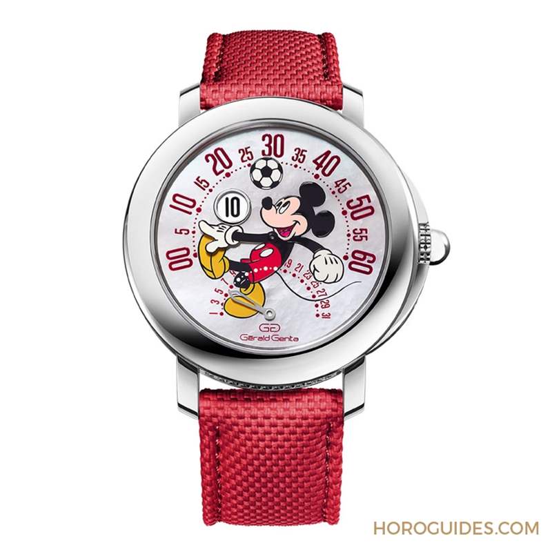 米老鼠踢足球BVLGARI Gerald Genta Arena雙逆跳米老鼠足球限量版腕表-復刻表