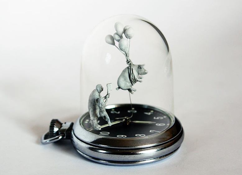 多米尼克·威爾科克斯(Dominic Wilcox)的怪異手表藝術(shù)-復(fù)刻表