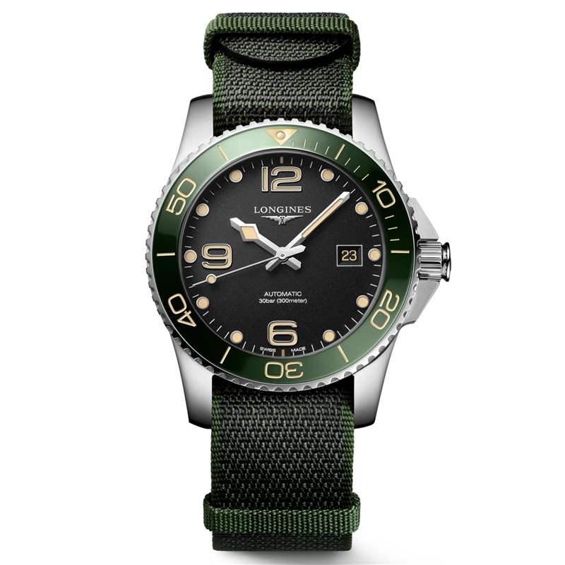 『新表』浪琴推出HydroConquest 41mm潛水腕表新作:綠色表圈+黑色表盤-復(fù)刻表