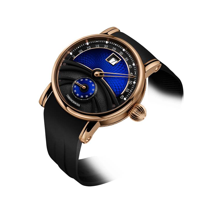 Chronoswiss推出Delphis Oracle數字跳時腕表:藍色琺瑯與璣鏤工藝-復刻表