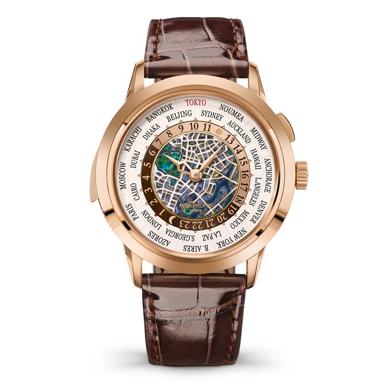 Patek Philippe百達翡麗推出Ref. 5531R-014 Tokyo 2023世界時間三問報時腕表:東京地圖-復刻表