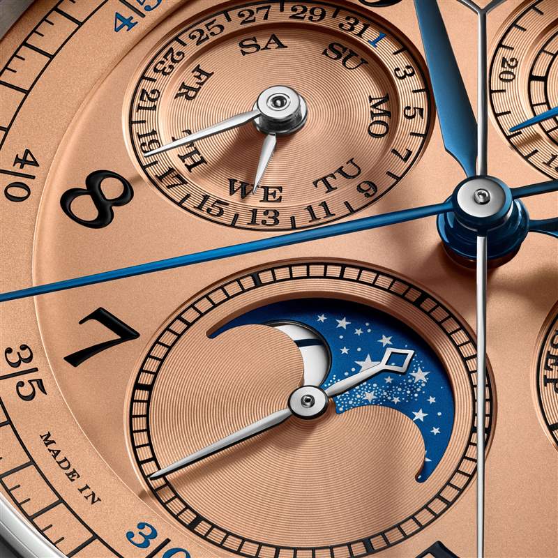 『新表』A. Lange & S?hne朗格推出鉑金表殼Lange 1世界時(shí)腕表和玫瑰金盤(pán)1815萬(wàn)年歷雙追針計(jì)時(shí)碼表-復(fù)刻表