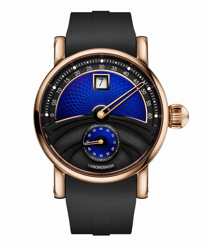 Chronoswiss推出Delphis Oracle數字跳時腕表:藍色琺瑯與璣鏤工藝-復刻表
