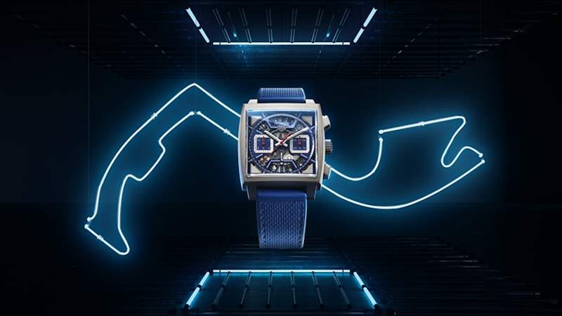 TAG Heuer Monaco Chronograph鏤空計(jì)時(shí)腕表官網(wǎng)價(jià)格:HK$ 86,450(TAG Heuer官網(wǎng)) TAG Heuer 3款新Monaco防水計(jì)時(shí)手表鏤空透底配松綠飾面極吸睛-復(fù)刻表