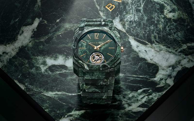 寶格麗推出Octo Finissimo Tourbillon Marble超薄陀飛輪腕表:阿爾卑斯山脈大理石-復刻表