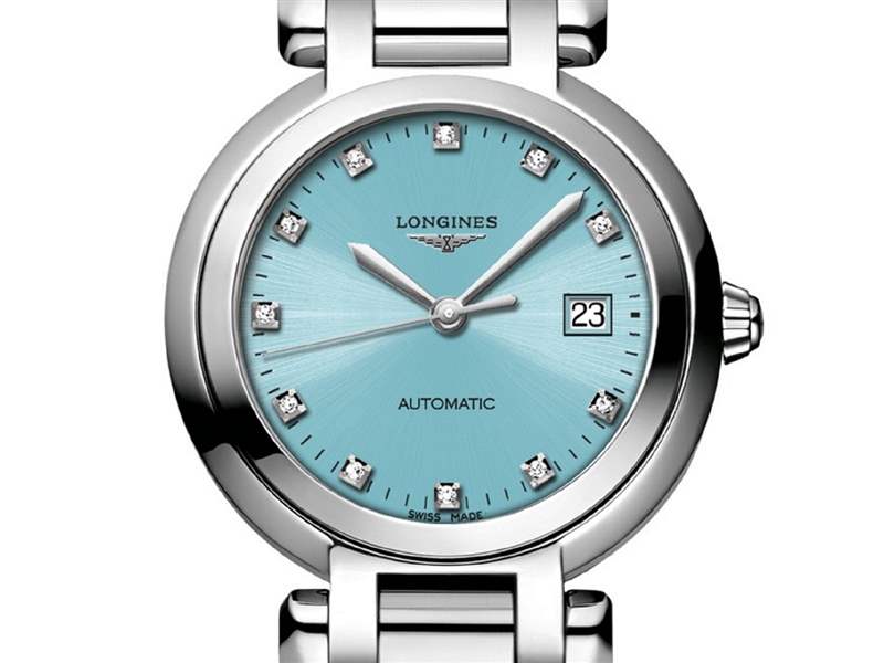 『新表』浪琴推出PrimaLuna女士腕表新作:冰藍(lán)與櫻粉-復(fù)刻表