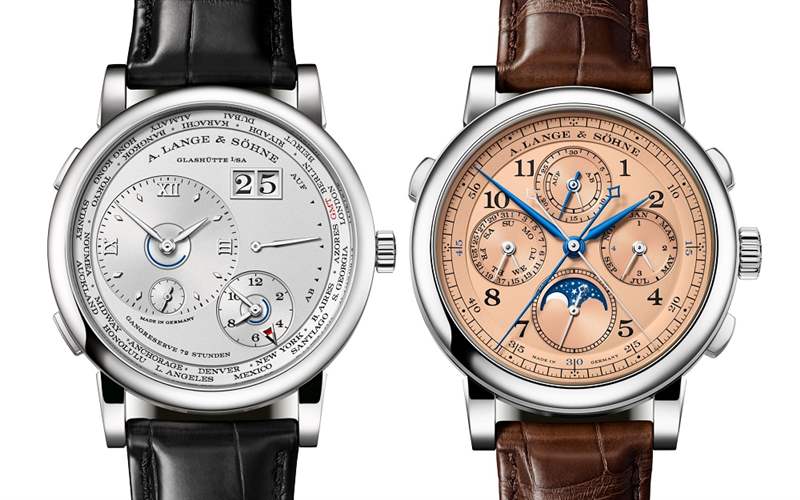 『新表』A. Lange & S?hne朗格推出鉑金表殼Lange 1世界時(shí)腕表和玫瑰金盤(pán)1815萬(wàn)年歷雙追針計(jì)時(shí)碼表-復(fù)刻表