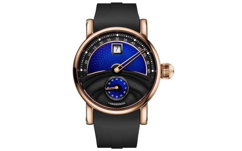 Chronoswiss推出Delphis Oracle數字跳時腕表:藍色琺瑯與璣鏤工藝-復刻表