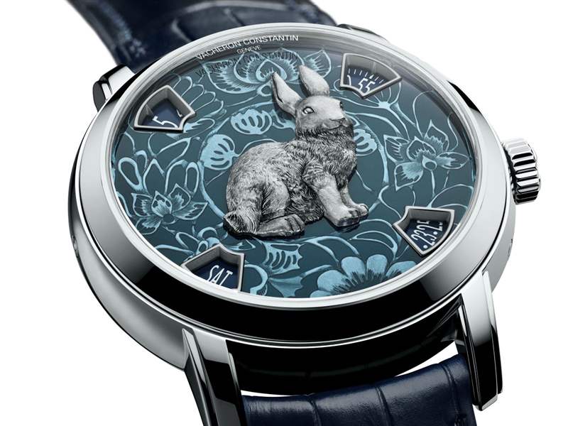 江詩(shī)丹頓推出Métiers d’Art The Legend of the Chinese Zodiac Rabbit「兔年」生肖主題金雕腕表-復(fù)刻表