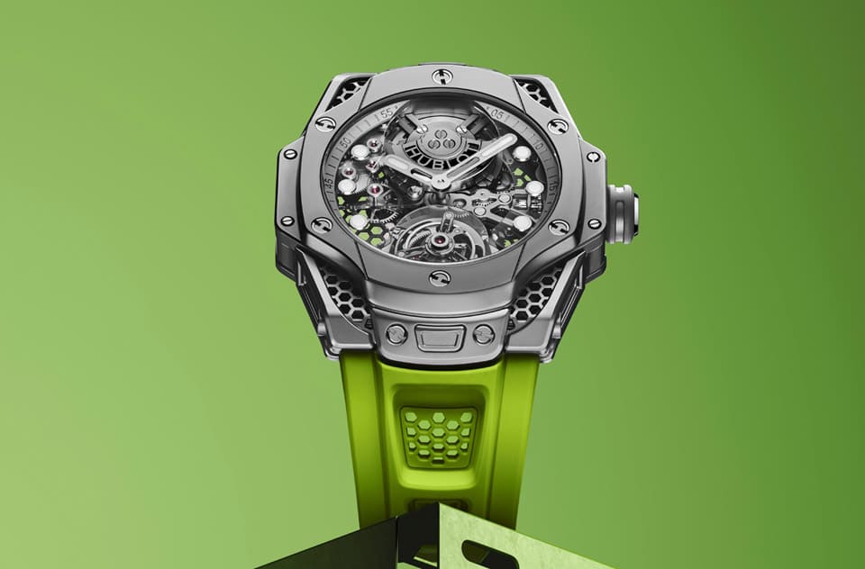 宇舶聯名設計師Samuel Ross「蜂窩」陀飛輪搭配極光綠簡直潮到爆-復刻表