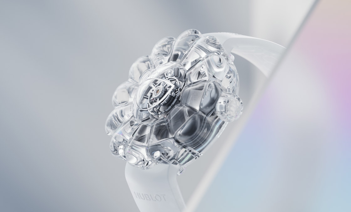 12辦花型透明藍(lán)寶石表殼!村上隆微笑小花仙氣爆棚了|Hublot MP-15村上隆藍(lán)寶石陀飛輪腕表-復(fù)刻表