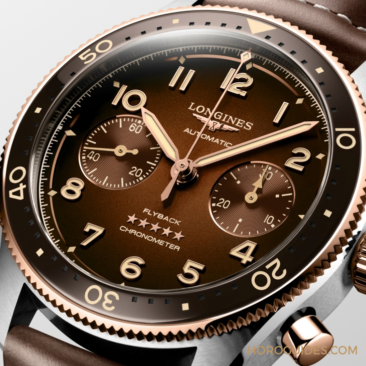 LONGINES - SPIRIT - L3.802.1.53.6 - LONGINES Spirit再掀熱潮！ Spirit Zulu Time鈦金屬腕表與計時秒表間金新色登場